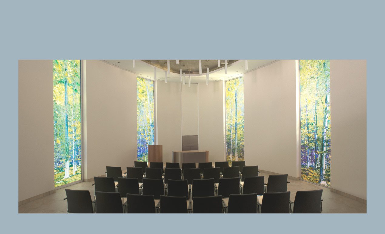 Einbau der Kapellenfenster GPR Klinikum Rüsselssheim